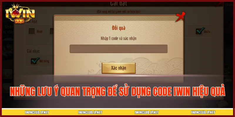 Một vài lưu ý quan trọng để đảm bảo nhận code thành công